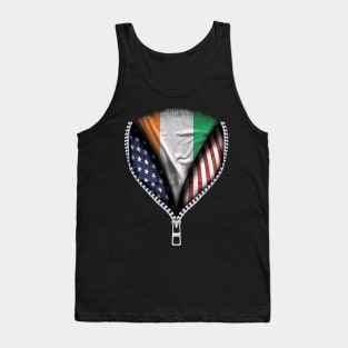 Ivorian Flag  Ivory Coast Flag American Flag Zip Down - Gift for Ivorian From Ivory Coast Tank Top